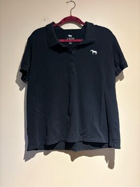 Aerion Polo Shirt Black Size XXL Equestrian English Riding Cotton Neutral